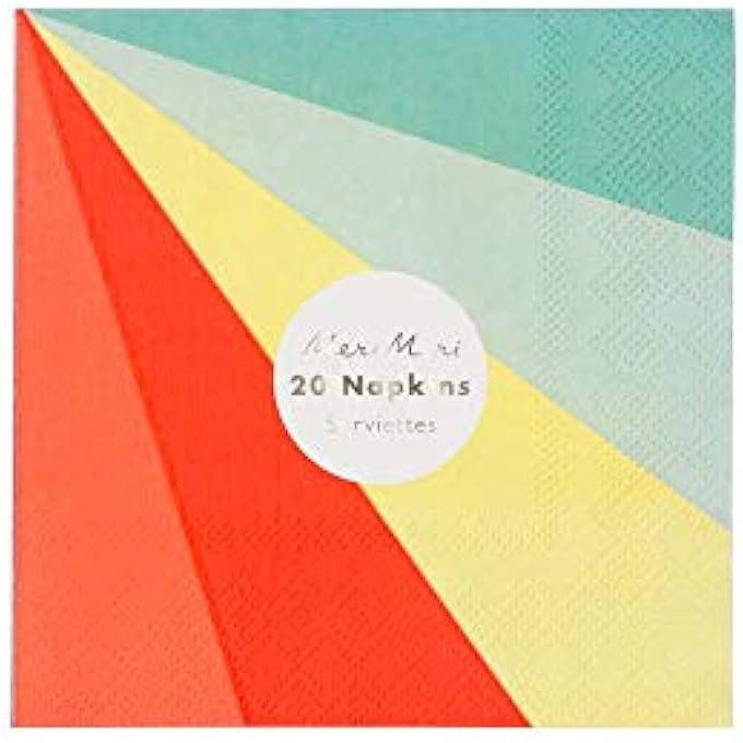 COLOUR WHEEL SMALL NAPKINS PACK OF 20BRIGHT MULTI-COLOR PARTY PAPER NAPKINS FOR BIRTHDAY, PICNIC, KIDS, ADULT, CELEBRATION, TABLE DECOR, FUN FESTIVE EVENTS - Image 3